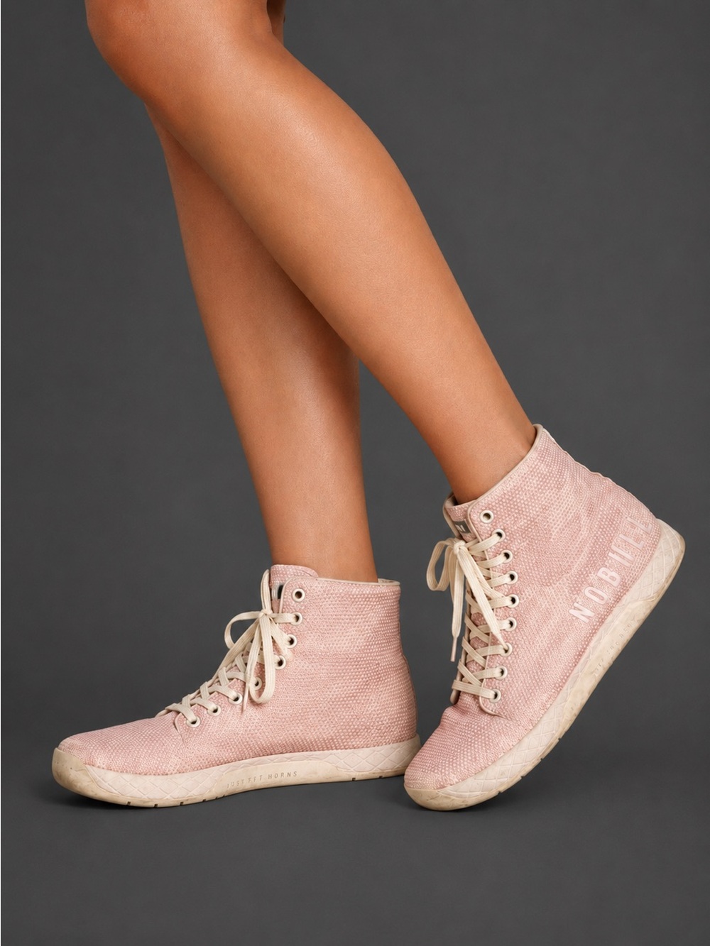 NOBULL Women’s High-Top Sneakers in Blush Pink